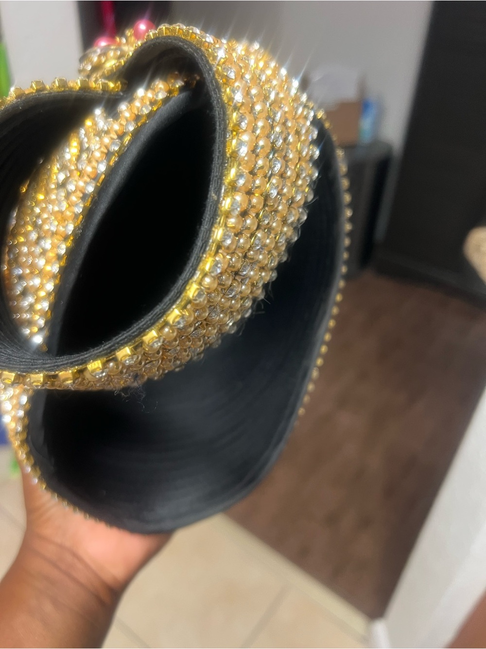 ❤️#19 DONNA VINCI DIAMOND & PEARLS BEAUTIFUL CHURCH LADY HAT - Picture 8 of 9